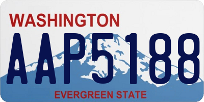 WA license plate AAP5188