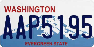 WA license plate AAP5195