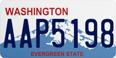 WA license plate AAP5198