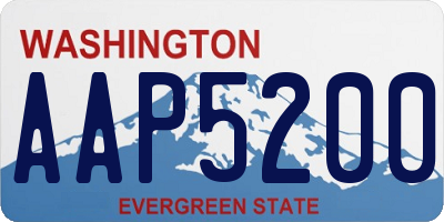 WA license plate AAP5200