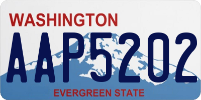 WA license plate AAP5202