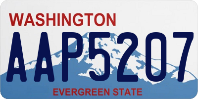 WA license plate AAP5207