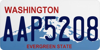 WA license plate AAP5208