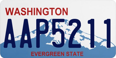 WA license plate AAP5211