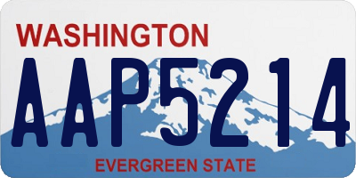 WA license plate AAP5214