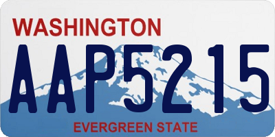 WA license plate AAP5215