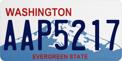 WA license plate AAP5217