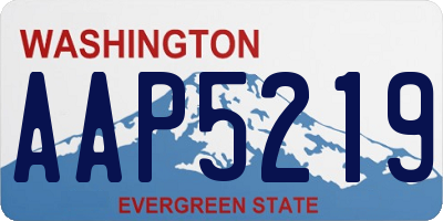 WA license plate AAP5219