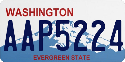 WA license plate AAP5224