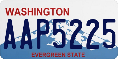 WA license plate AAP5225