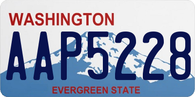 WA license plate AAP5228