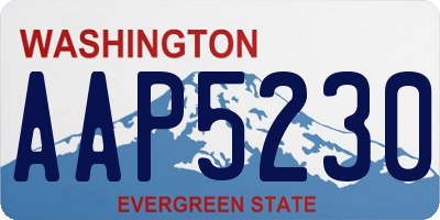 WA license plate AAP5230