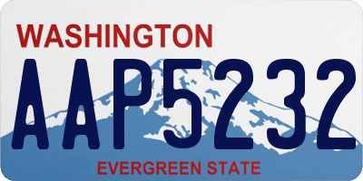 WA license plate AAP5232