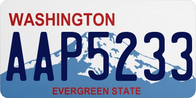 WA license plate AAP5233