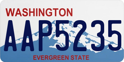 WA license plate AAP5235