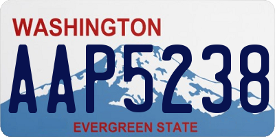 WA license plate AAP5238