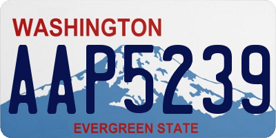 WA license plate AAP5239