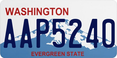 WA license plate AAP5240