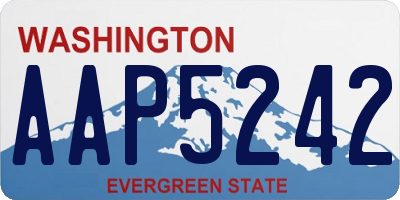 WA license plate AAP5242