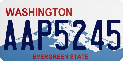 WA license plate AAP5245