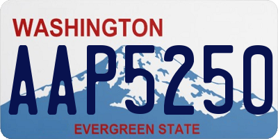 WA license plate AAP5250