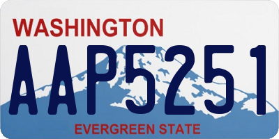 WA license plate AAP5251