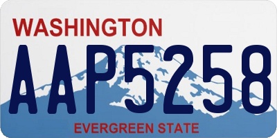 WA license plate AAP5258