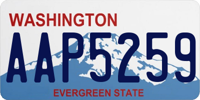 WA license plate AAP5259