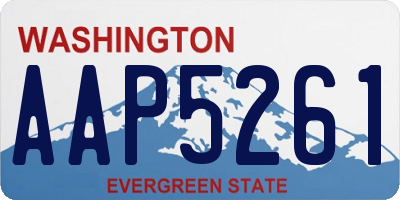 WA license plate AAP5261