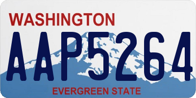 WA license plate AAP5264