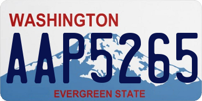 WA license plate AAP5265