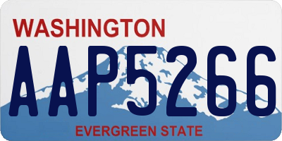 WA license plate AAP5266