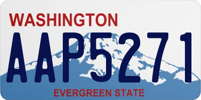 WA license plate AAP5271