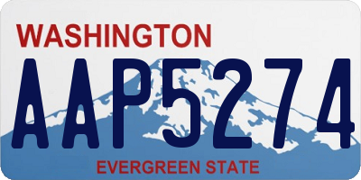 WA license plate AAP5274