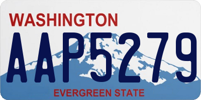 WA license plate AAP5279