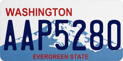 WA license plate AAP5280