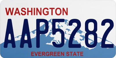 WA license plate AAP5282