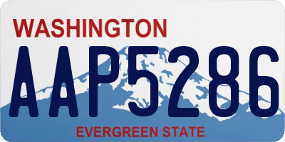 WA license plate AAP5286