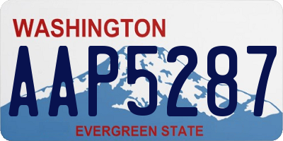 WA license plate AAP5287