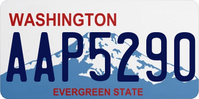 WA license plate AAP5290