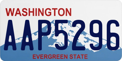 WA license plate AAP5296