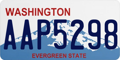 WA license plate AAP5298