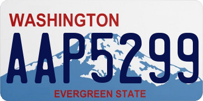 WA license plate AAP5299