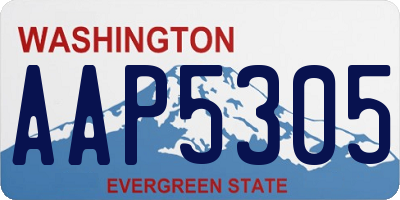 WA license plate AAP5305