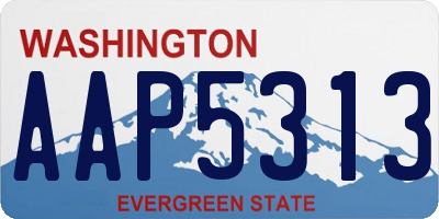 WA license plate AAP5313