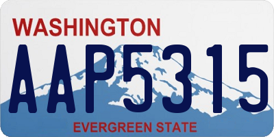 WA license plate AAP5315