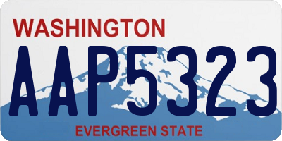 WA license plate AAP5323