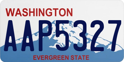 WA license plate AAP5327