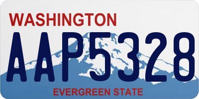 WA license plate AAP5328