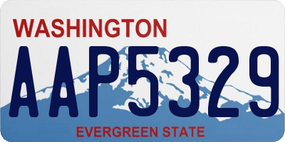 WA license plate AAP5329